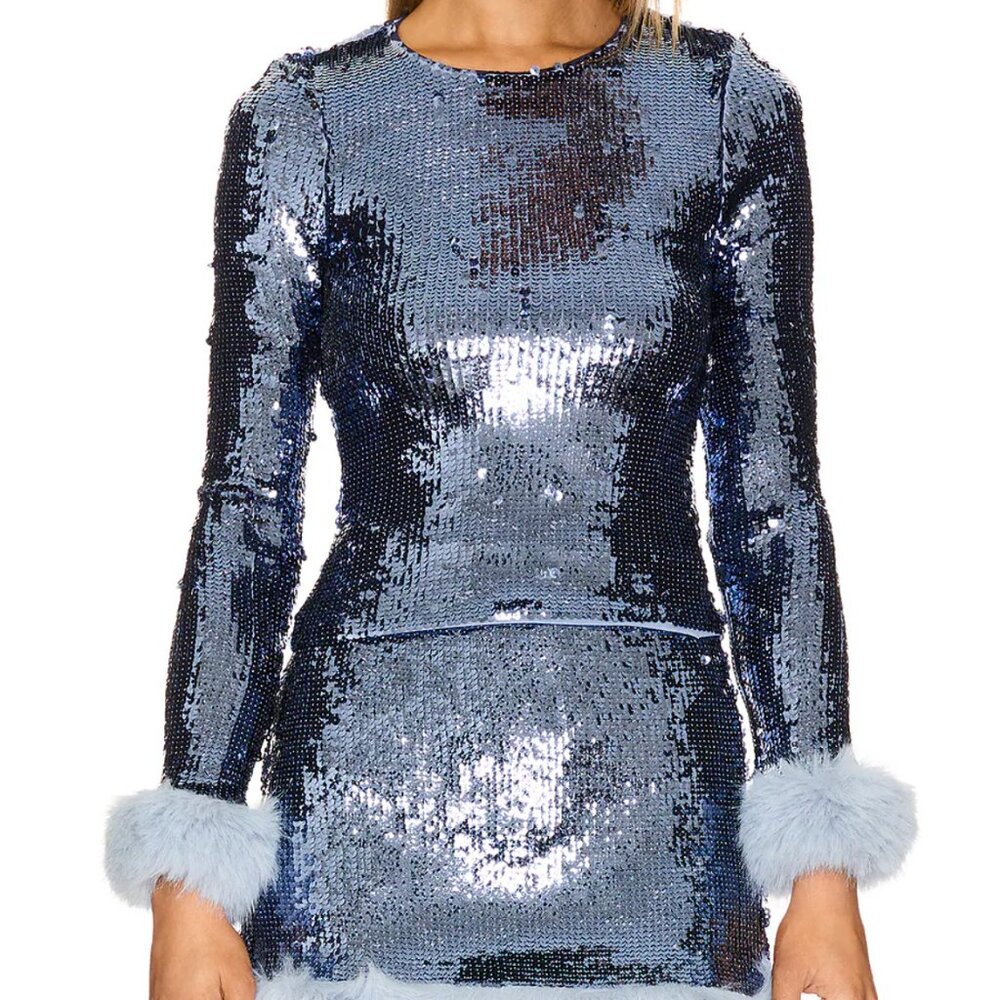 REVOLVE - Fran Top with Faux Fur - S - Show Me Your Mumu - NWT